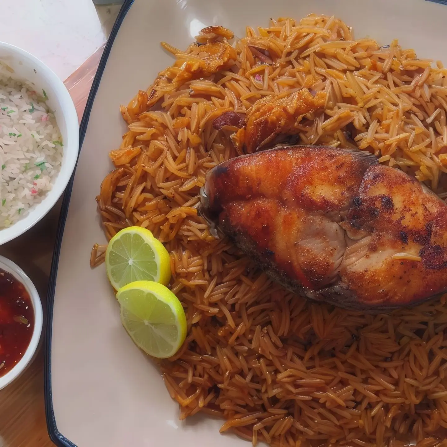 سمك صيادية مع الأرز