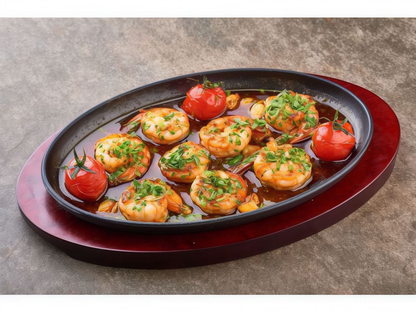Spinach Garlic Prawn