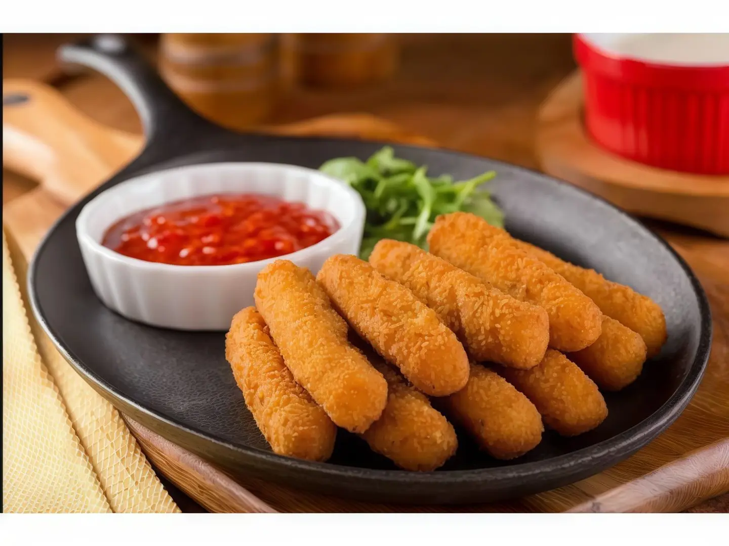 اصابع الدجاج والجبن