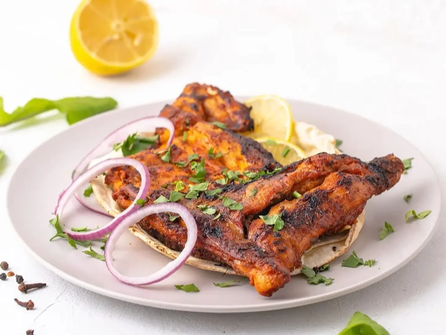 Half A Charcoal Grilled Chicken With Rice