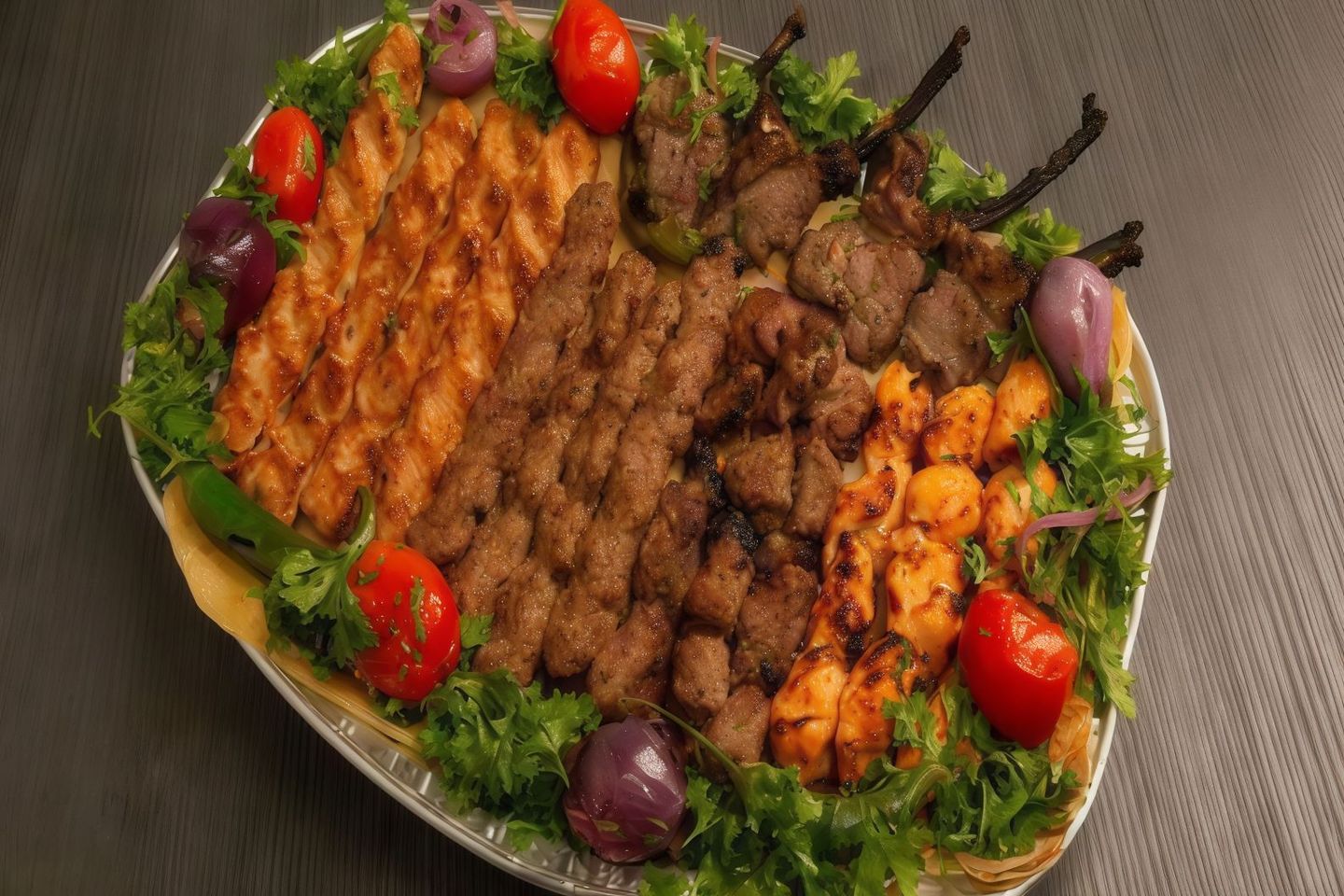 1 Kg Of Mixed Meat And Chicken Kebab