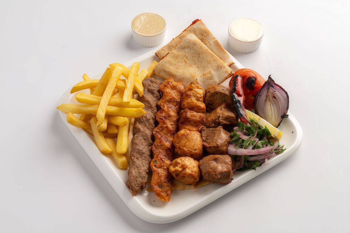 One Serving Of Mixed Kebab