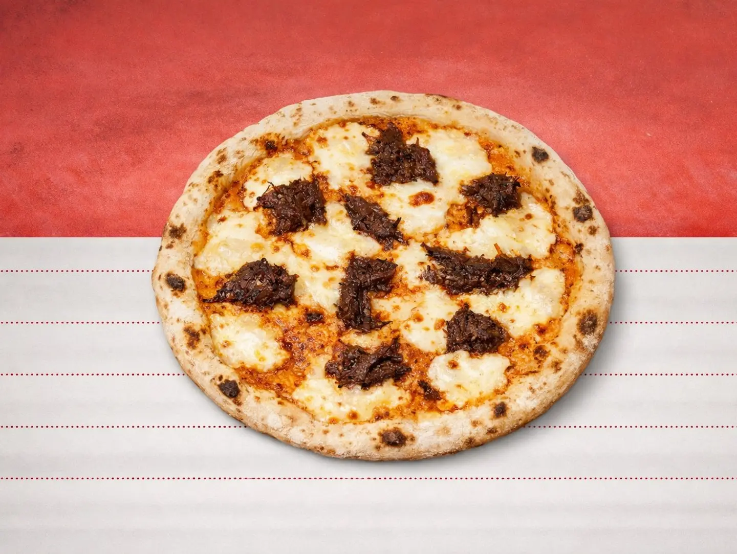 Pink Beef Pizza