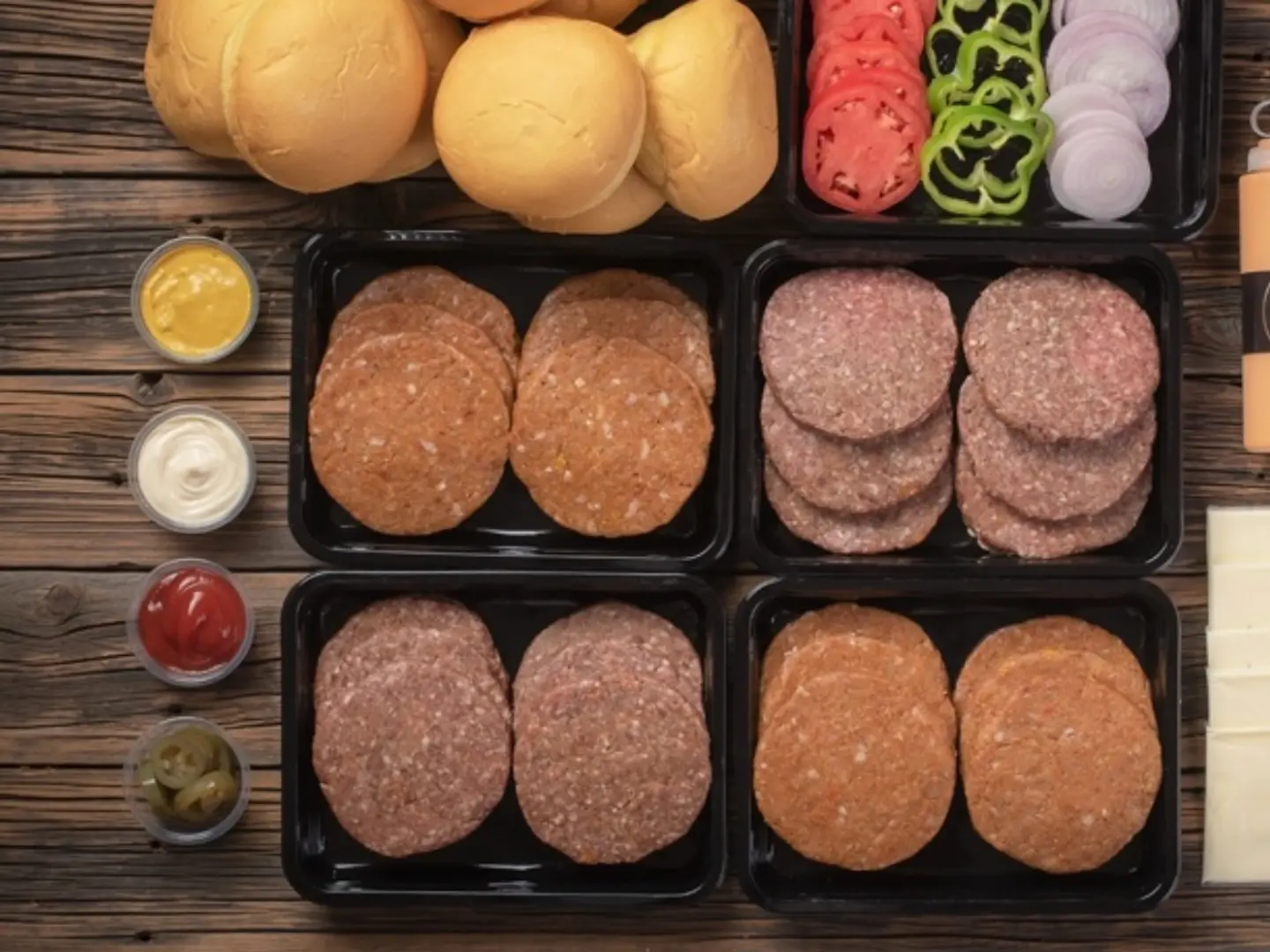 Burger Box Ready For Barbeque