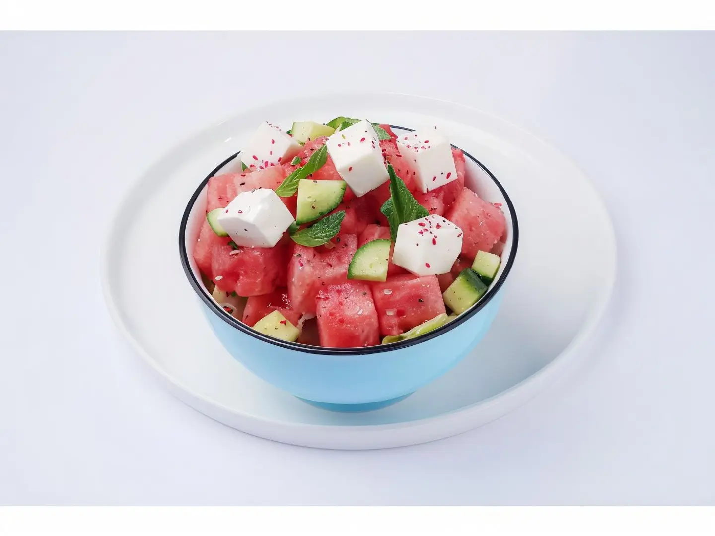Watermelon With Cheese Salad