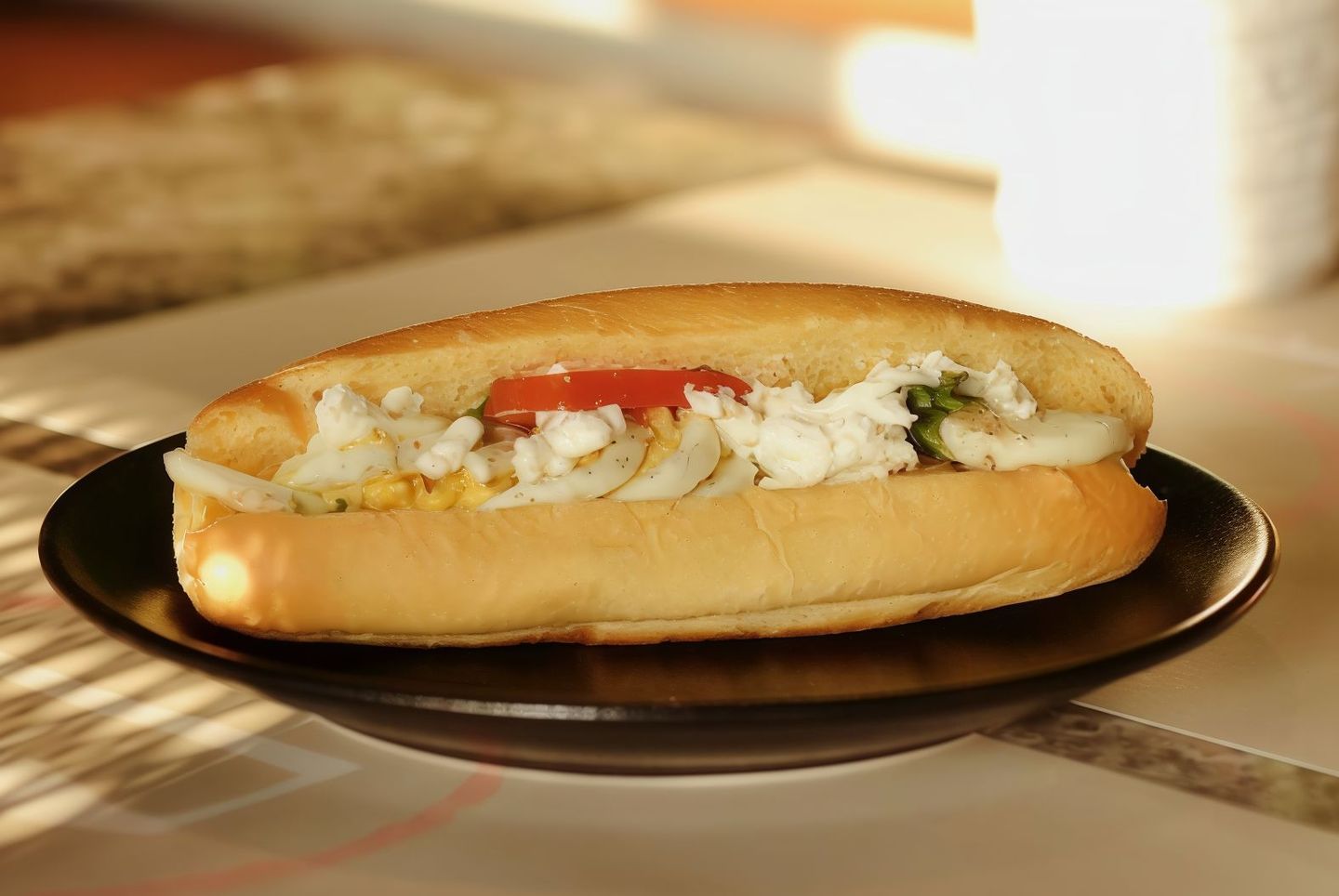 Boiled Egg Cheese Sandwich