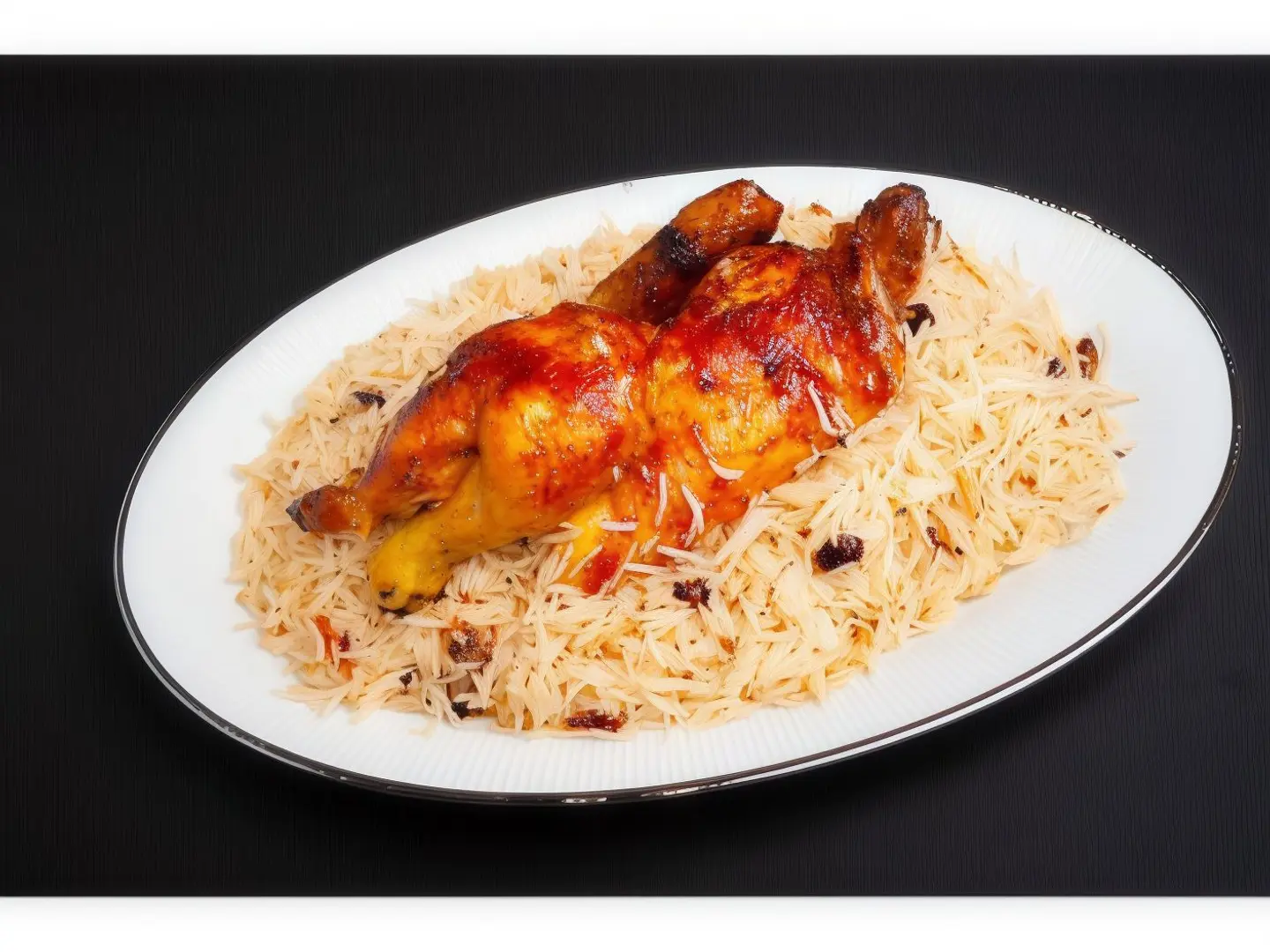 نصف دجاج شواية - بدون أرز