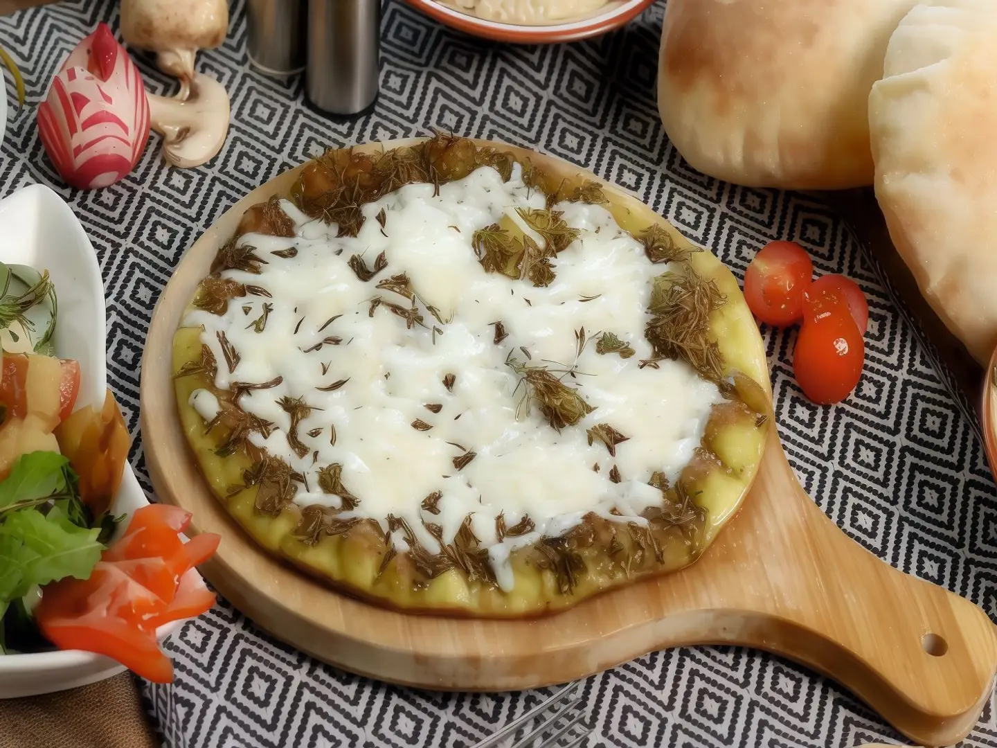 Cheese And Thyme Manousheh Mid