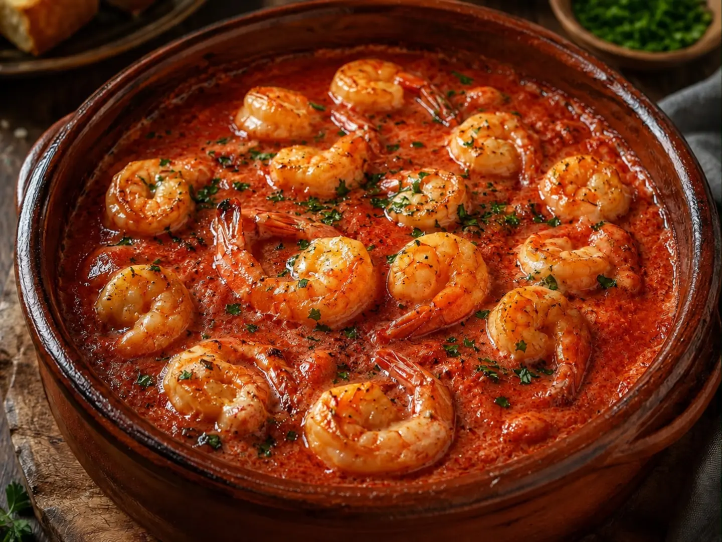 طاجن روبيان احمر