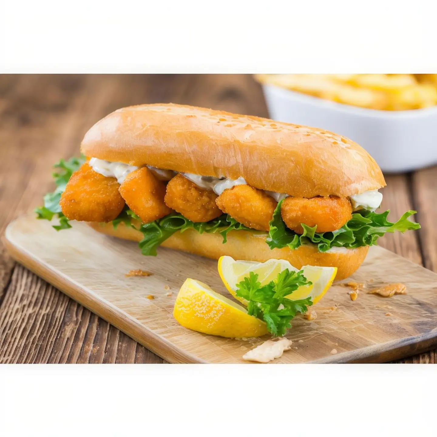 ساندويتش سمك فيلية مقلي