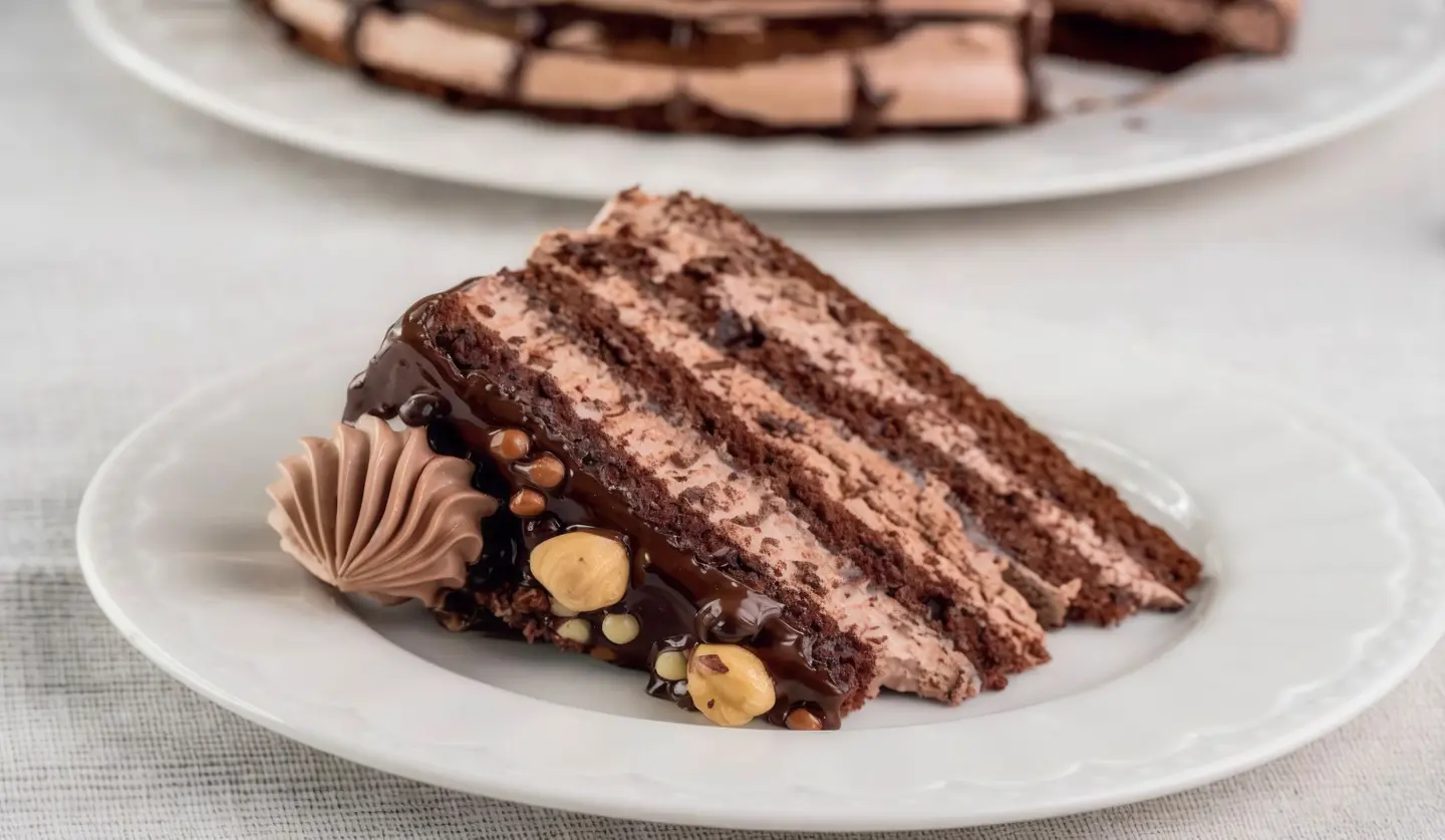 قطعة كيك ديليزيا شوكلاته البندق