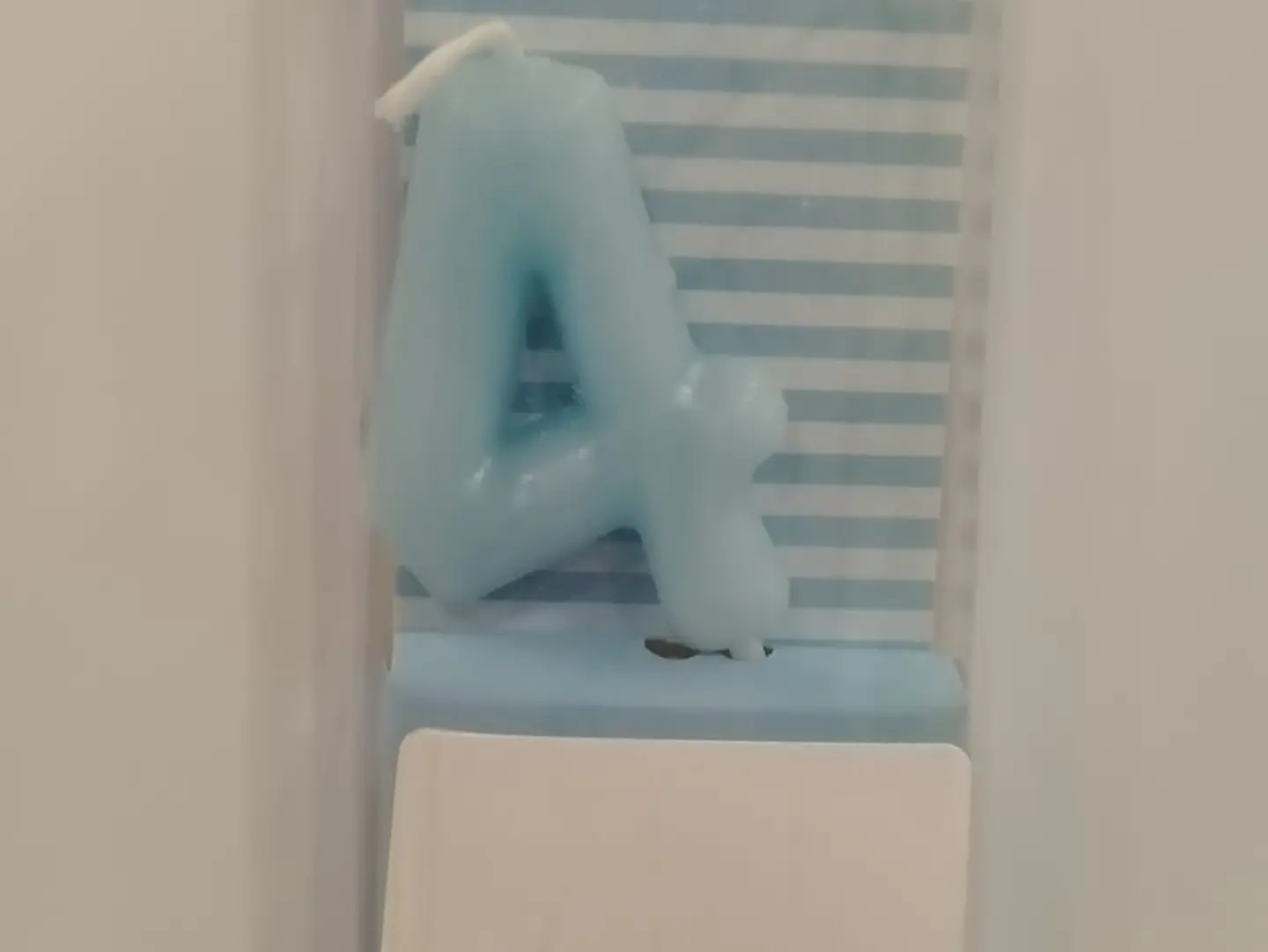 شموع رقم 4ازرق