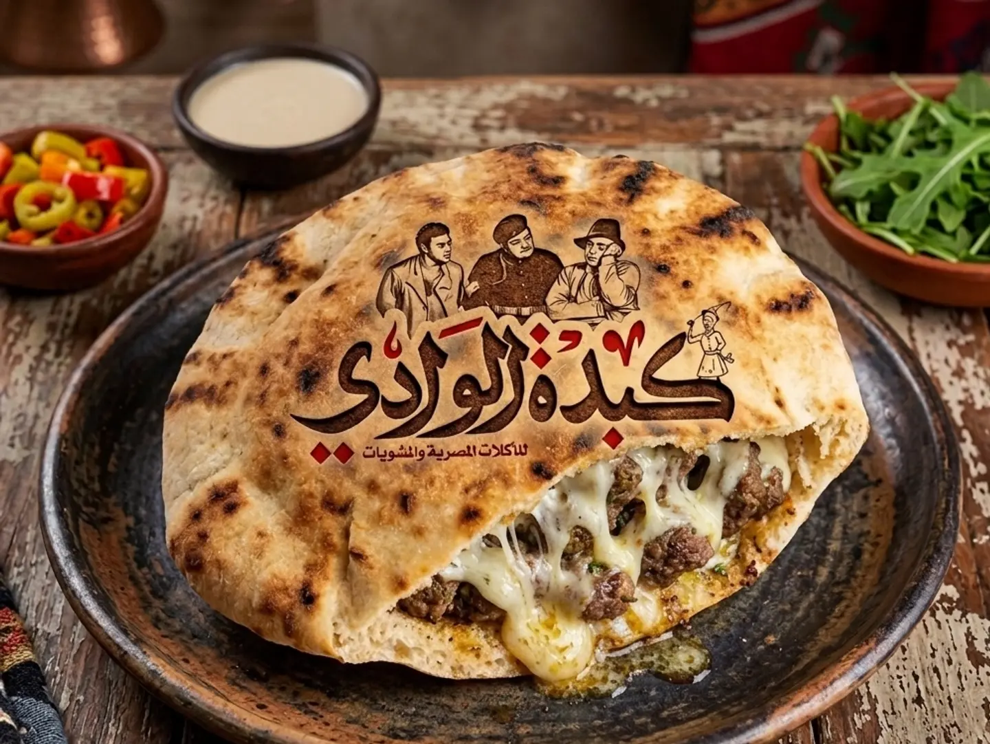 حواوشي على فحم جبنة