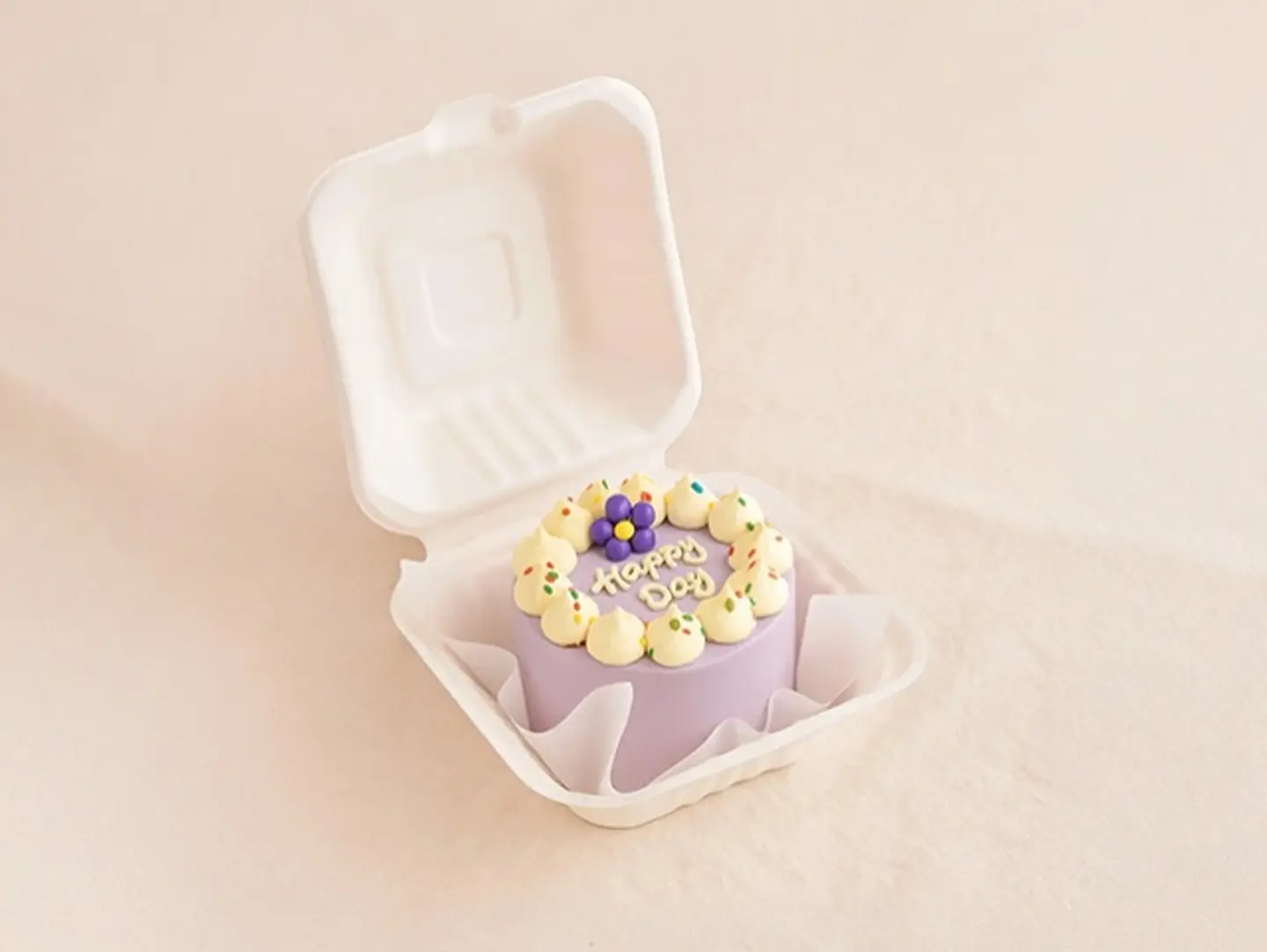 Delightful Purple Mini Cake For Birthday