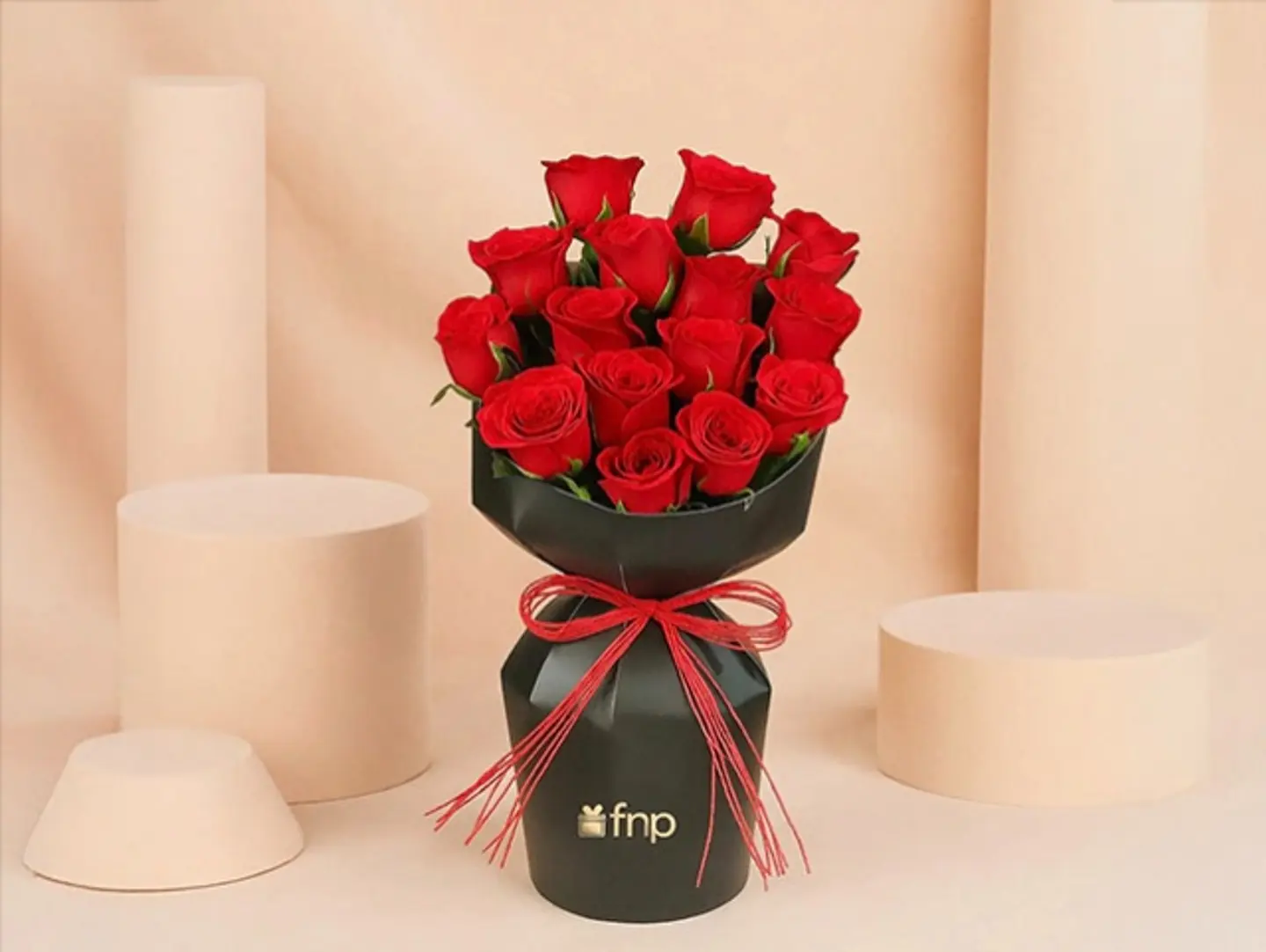 15 Red Roses Bouquet In New Nice Packaging