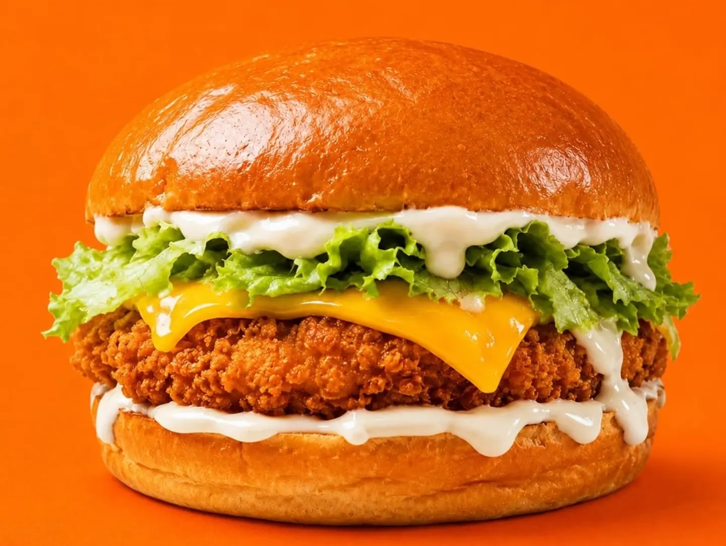 Cheesy Crispy Chicken Burger