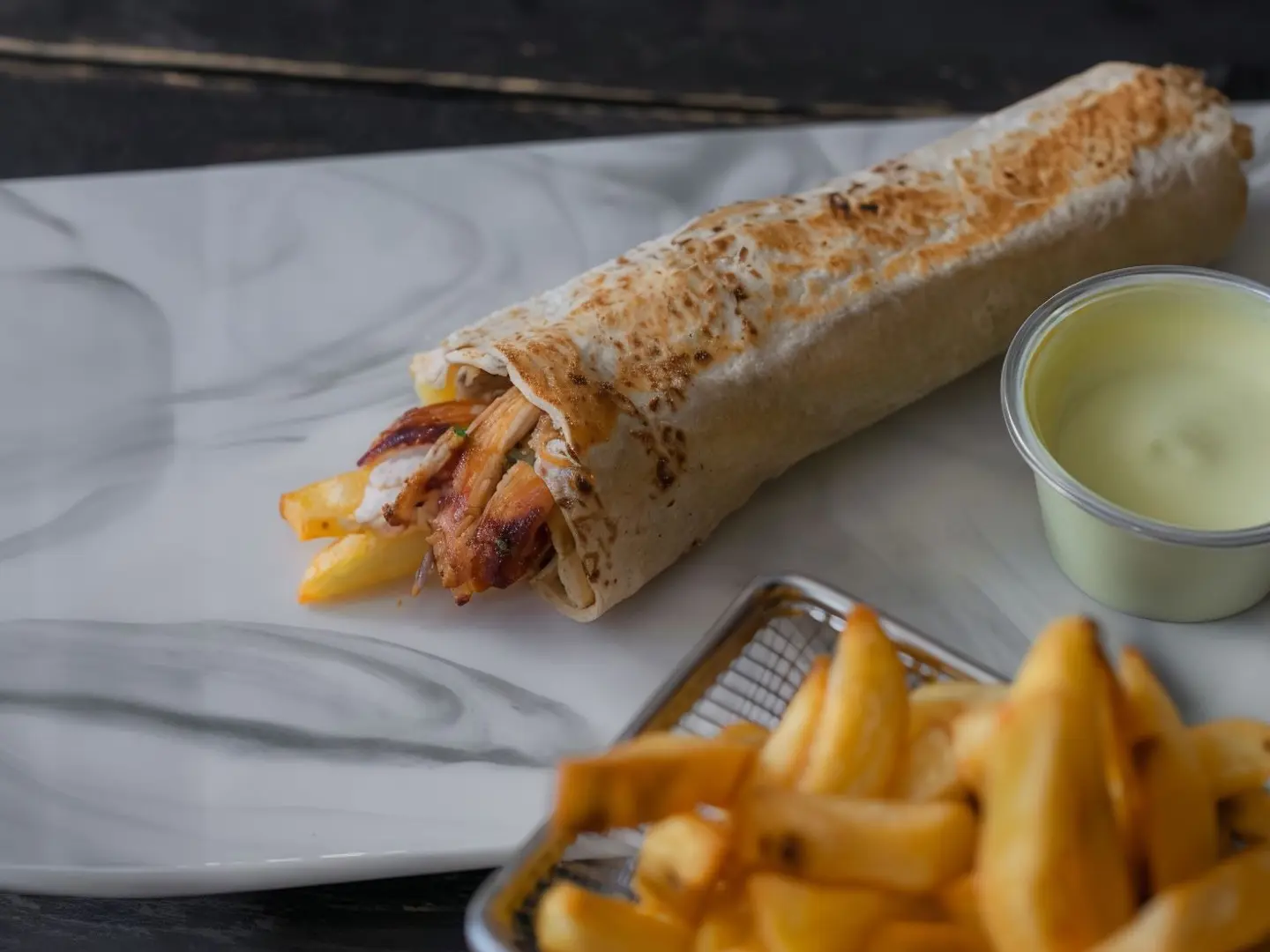 Small Chicken Saj ​​Shawarma