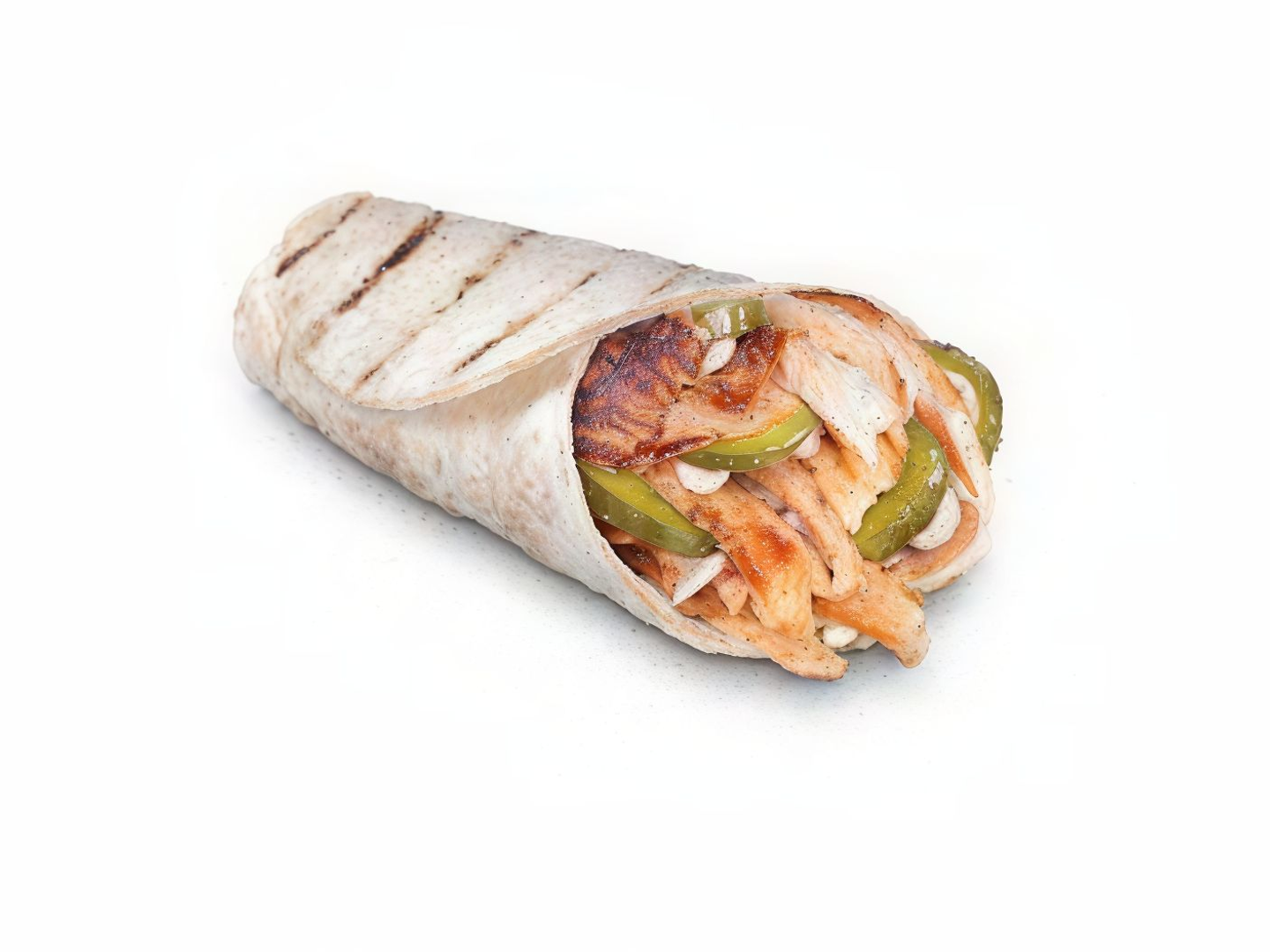 ساندوتش شاورما الدجاج الجامبو على الفحم مع الجبن