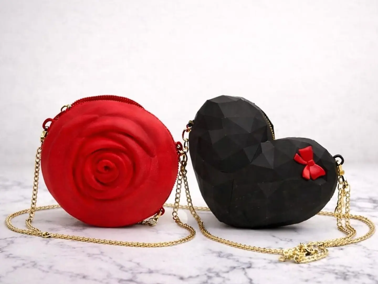 Love Touch Bags - Black Heart Shape
