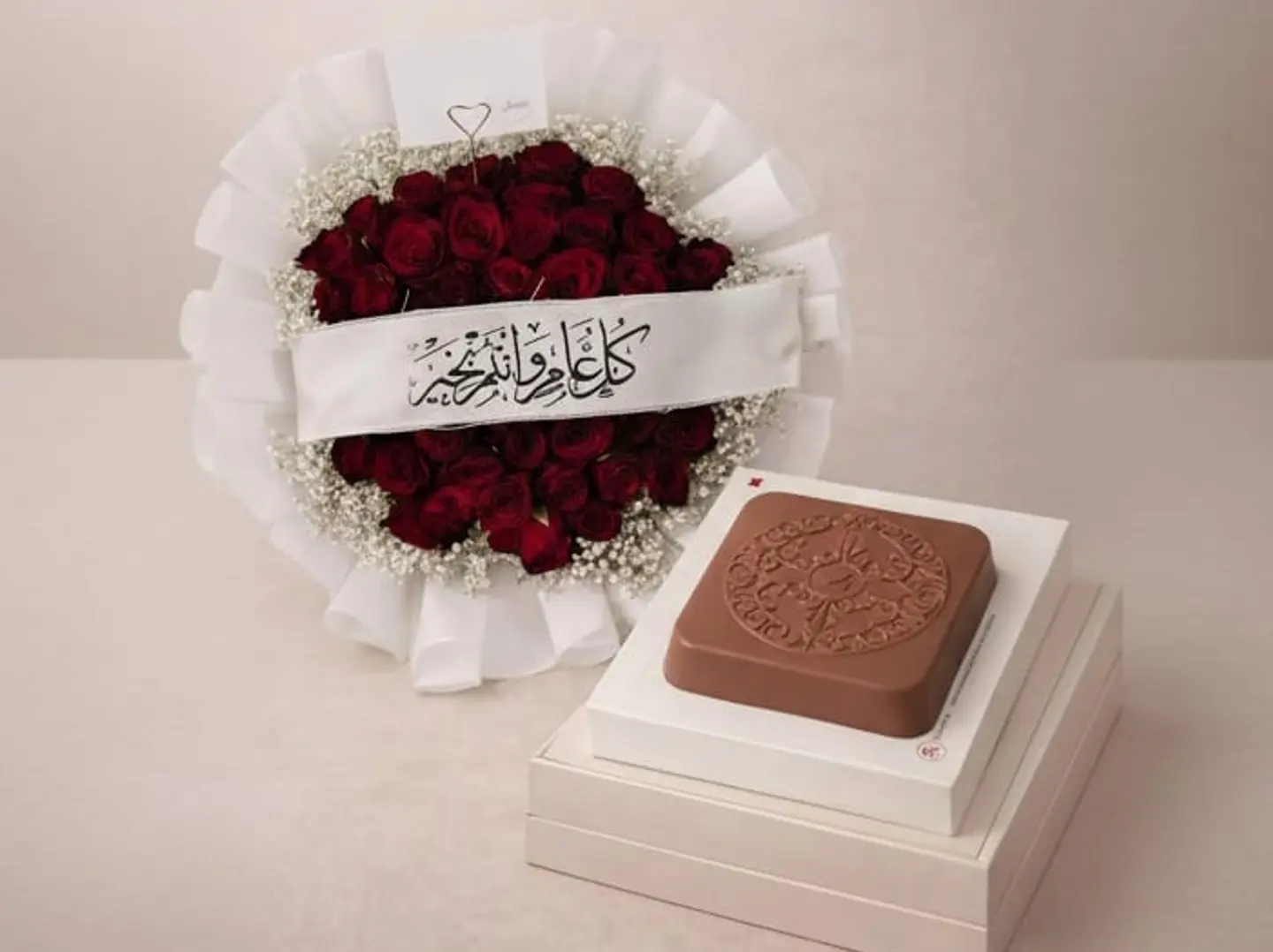 Chocolate Cake With Festive Eid Bouquet