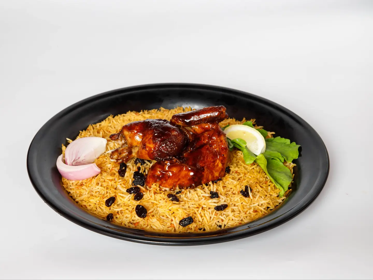 Half Chicken On Wood - With Rice