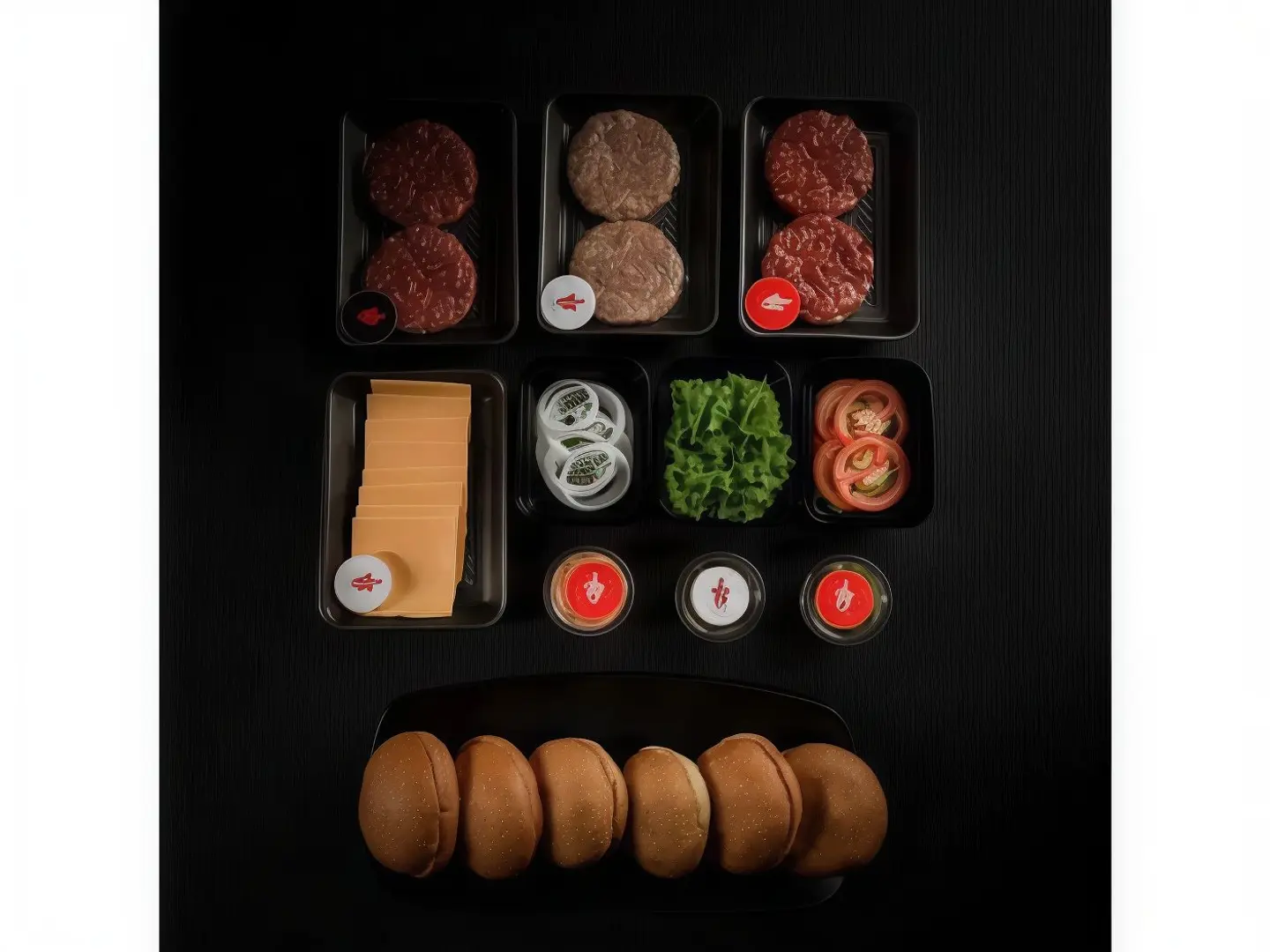 Family Burger Box Oven Meat