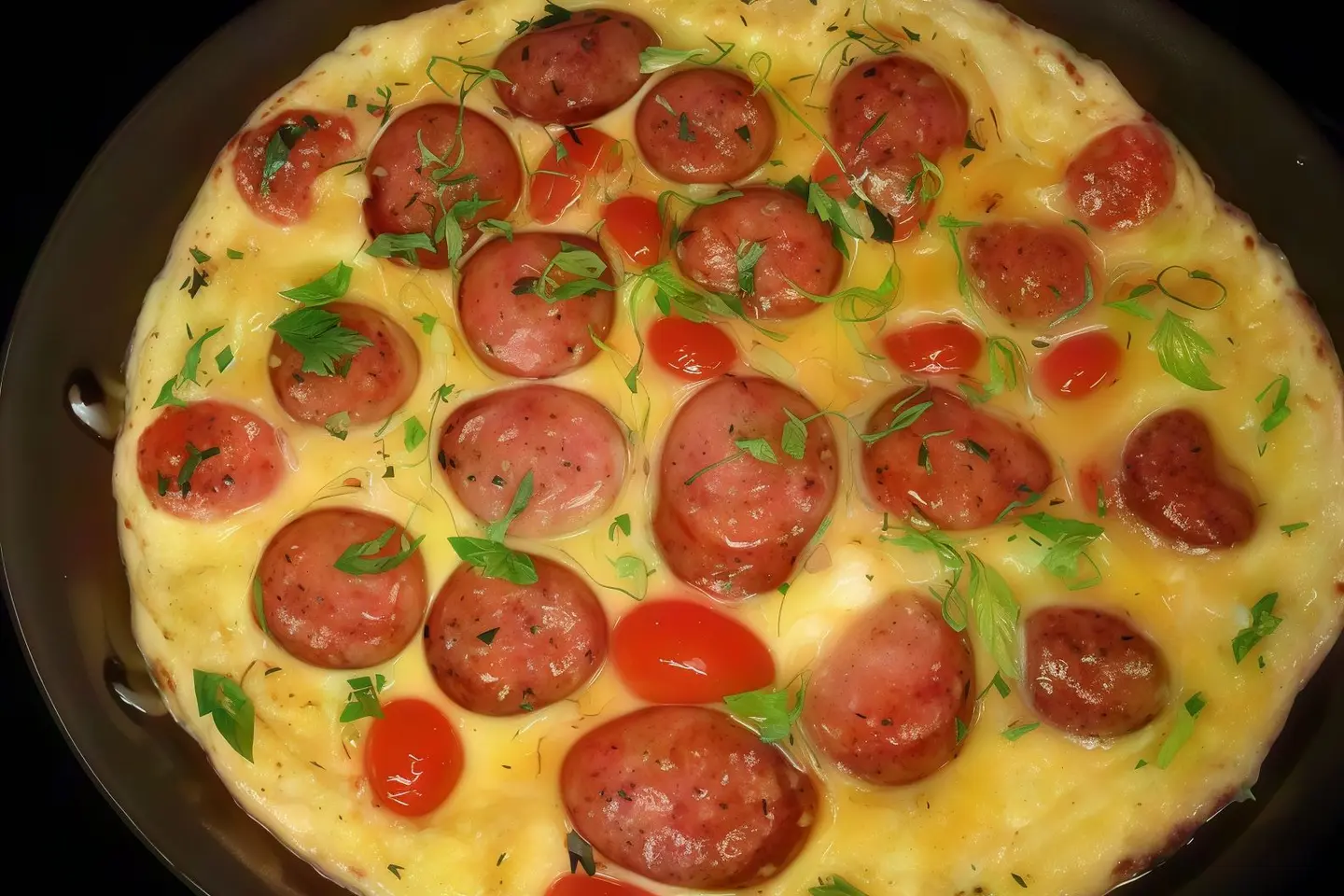 حمسة بيض بالنقانق