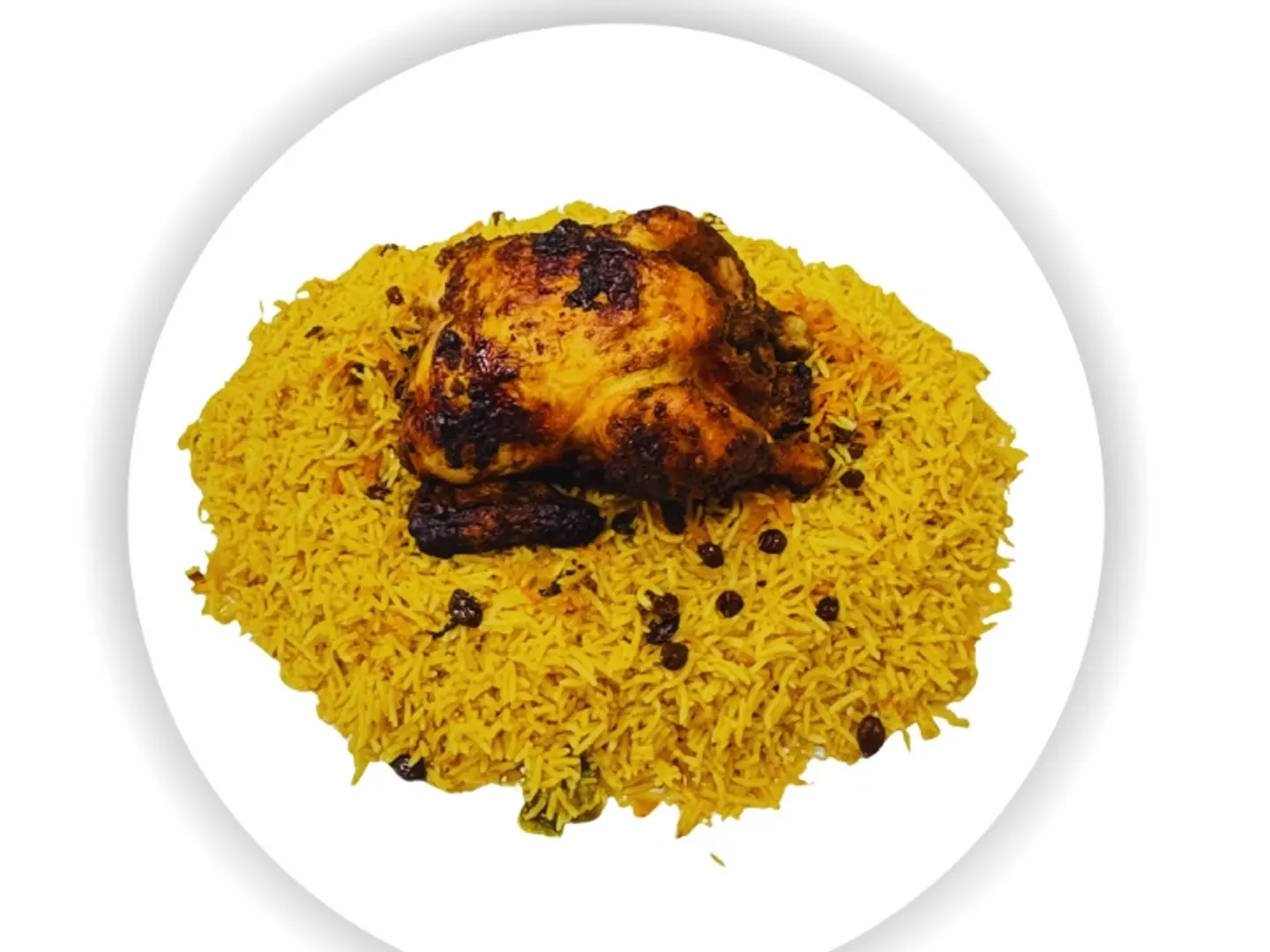 حبة دجاج شواية مع الرز البخاري