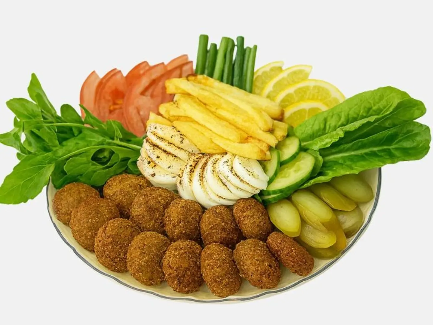 صحن فلافل وسط