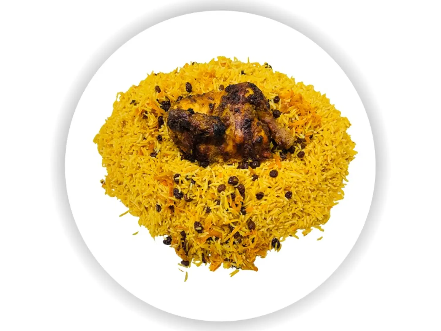 نصف دجاج شواية مع الرز البخاري