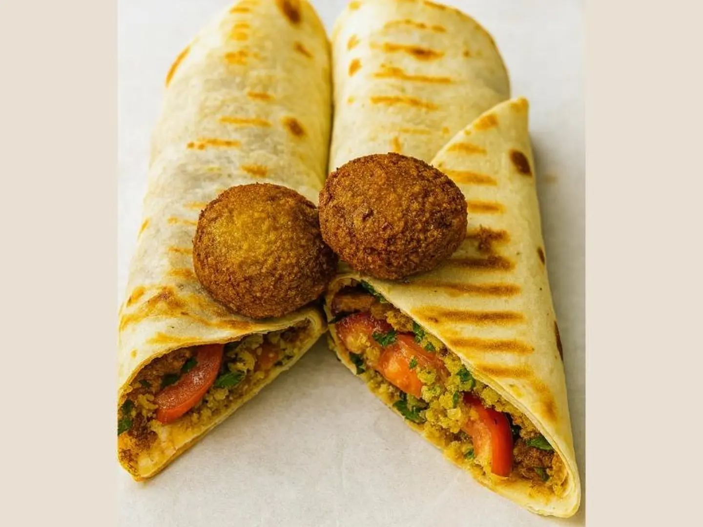 ساندويتش فلافل خبز صاج