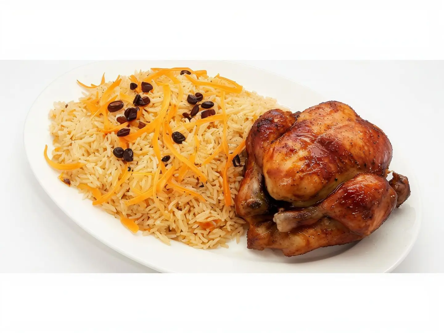 ربع دجاج شواية مع الارز
