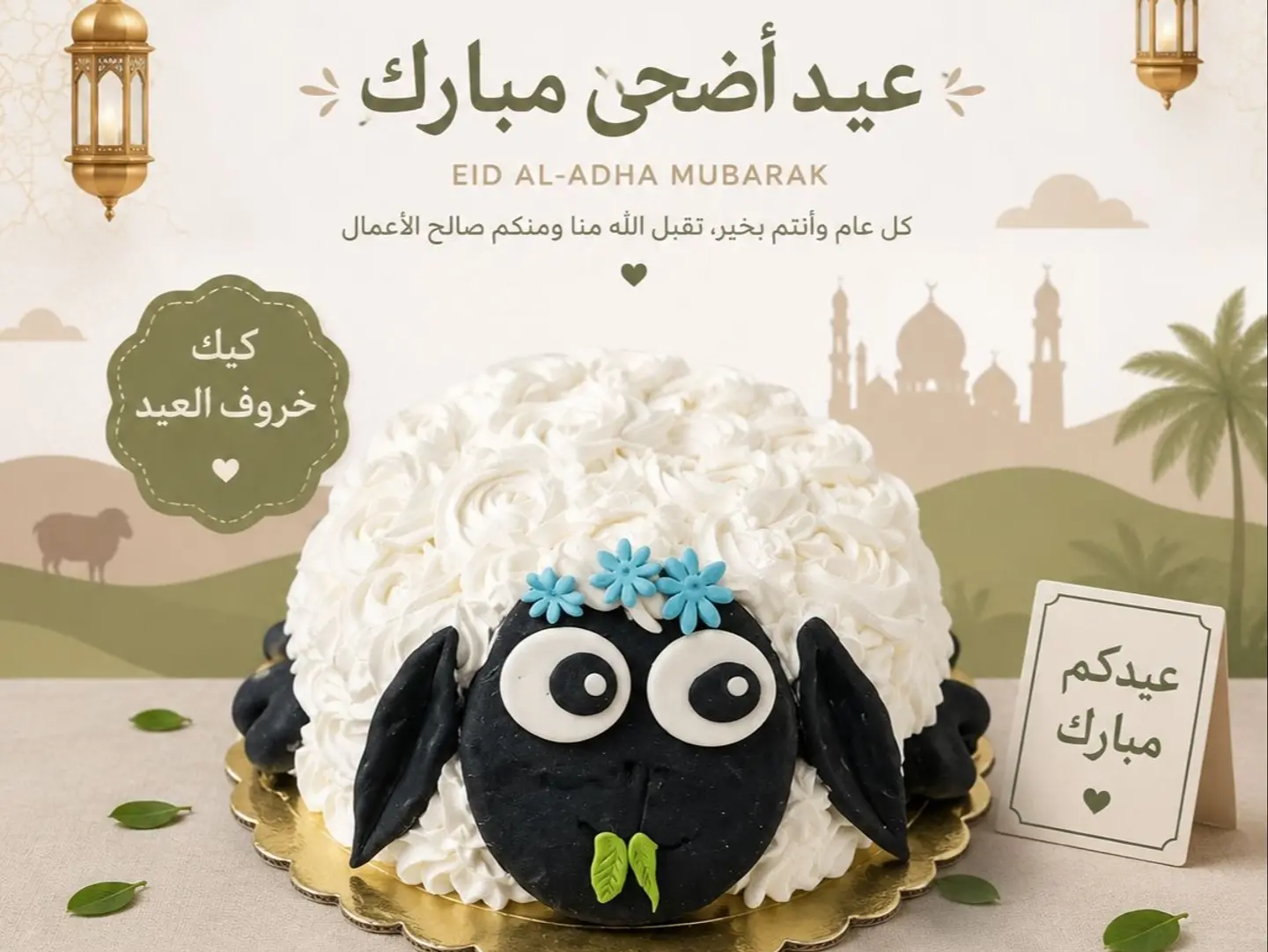 كيك خروف العيد - صغير 2 فرد