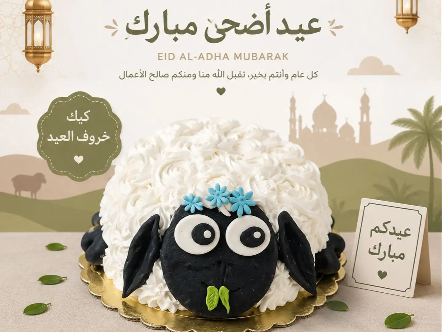 كيك خروف العيد - صغير 2 شخص