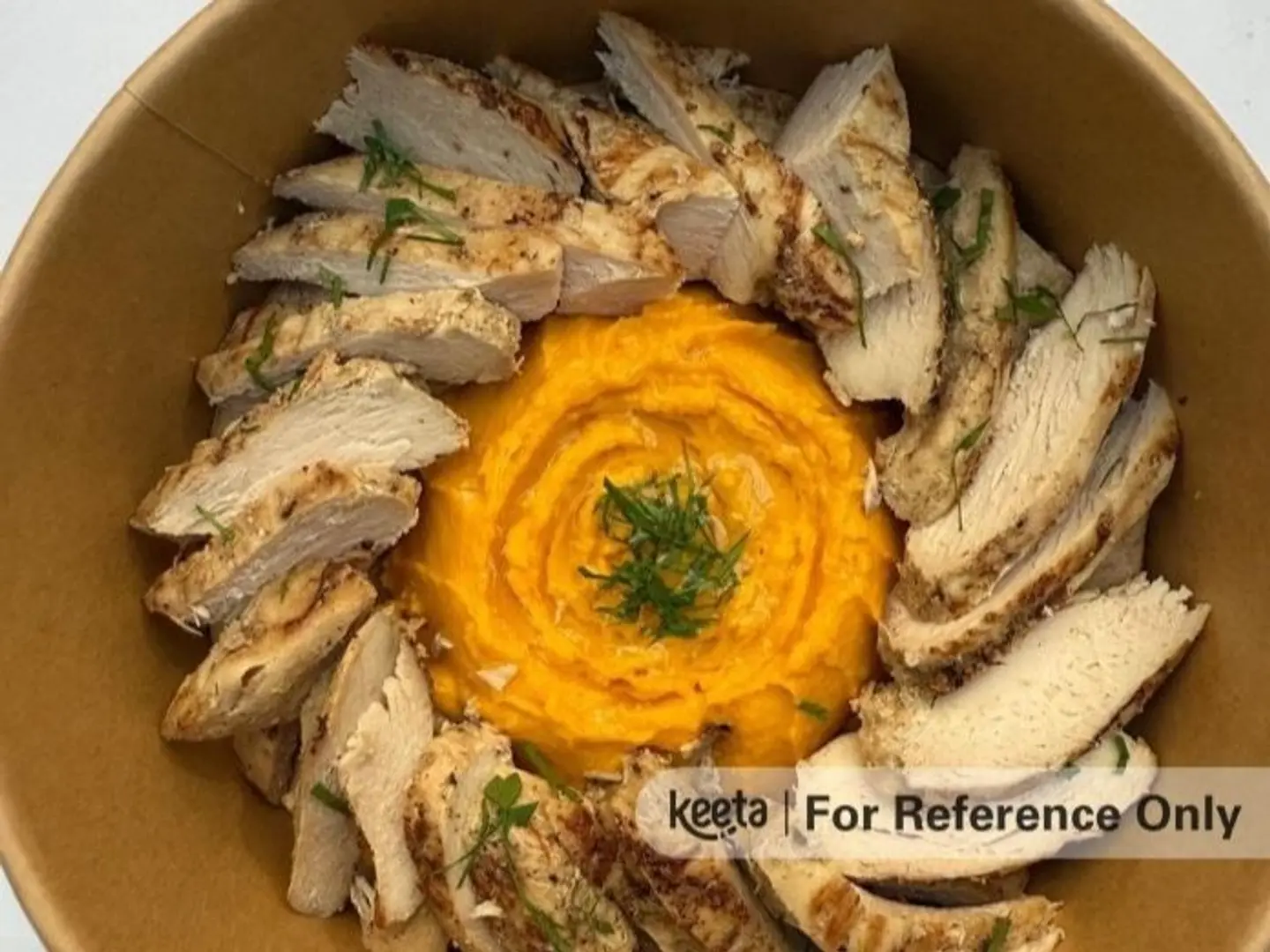 دجاج مشوي مع قرع مهروس