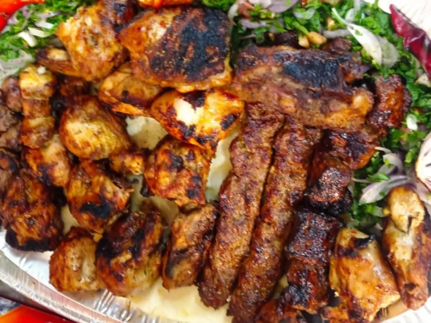 نص كيلو مشاوي مشكل