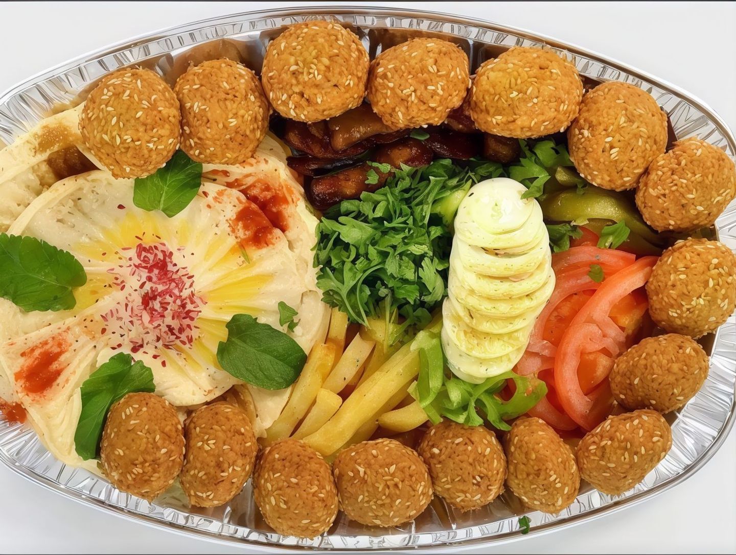 صحن فلافل مشكل