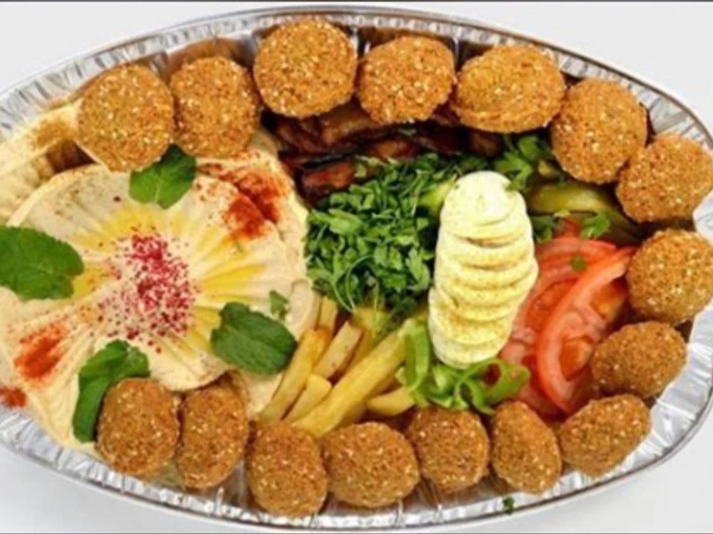 صحن فلافل مشكل