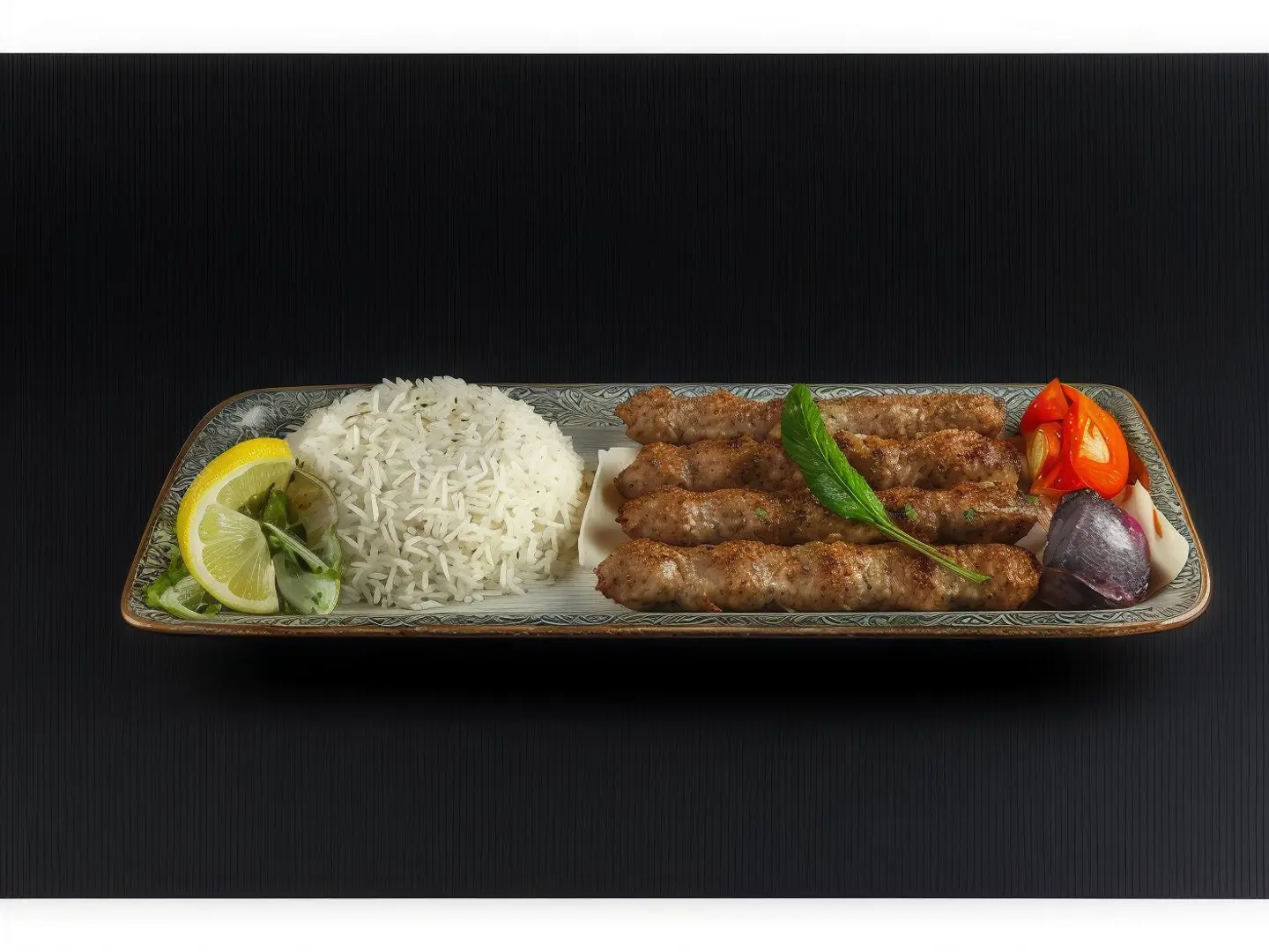 Meat Kebab With Rice