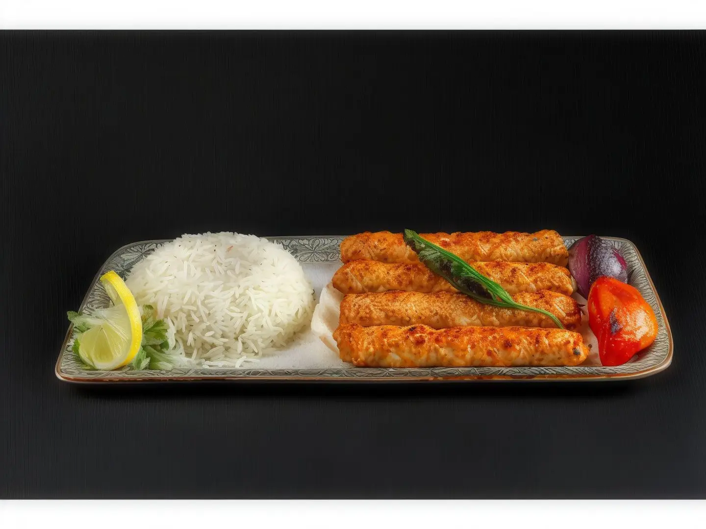 Chicken Kebab With Rice