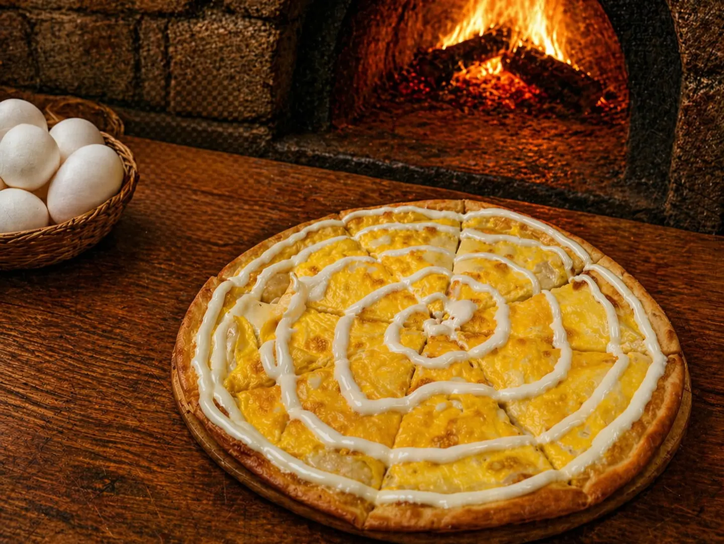 Egg Omelette With Cheese Manqusha