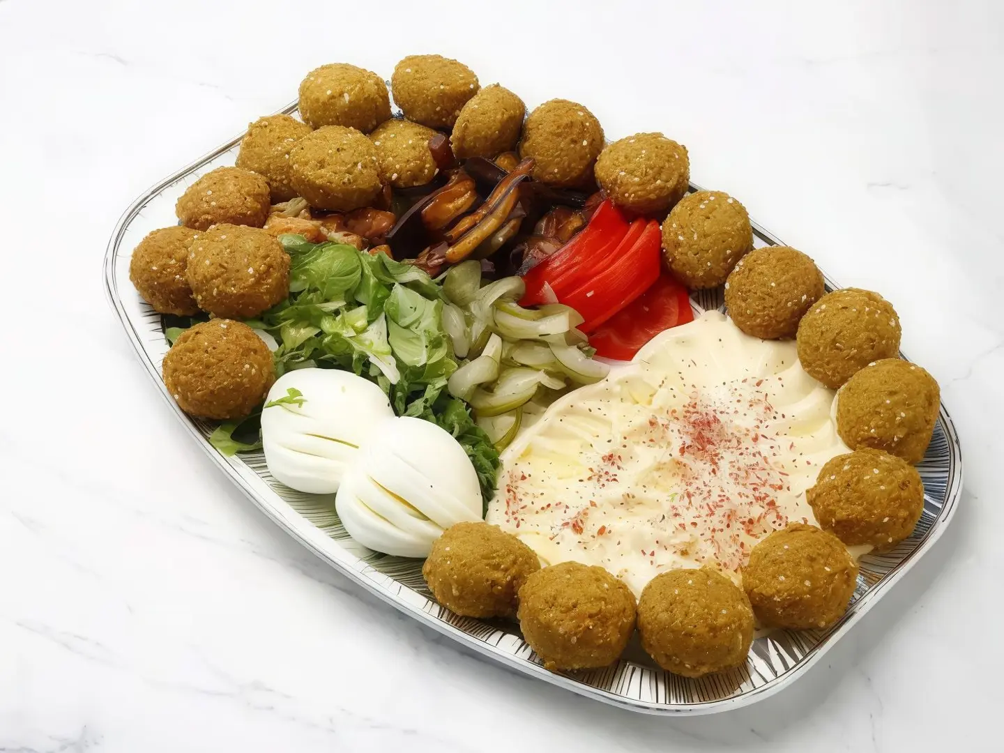 ثلاثة صحن مشكل كبير