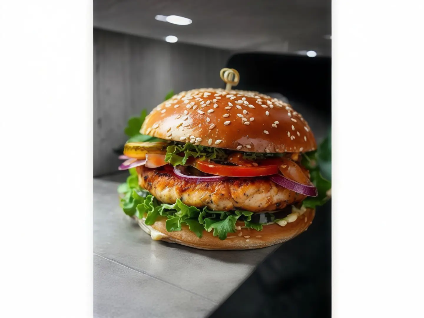 لذعة تشكن مشوي