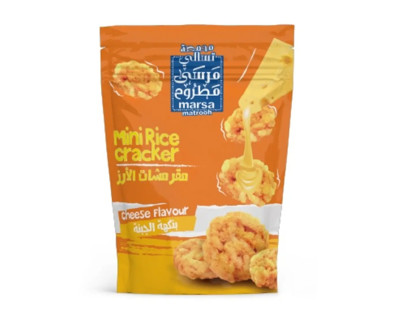 Mini Rice Cracker Cheese Flavor Bag 80g (Piece)