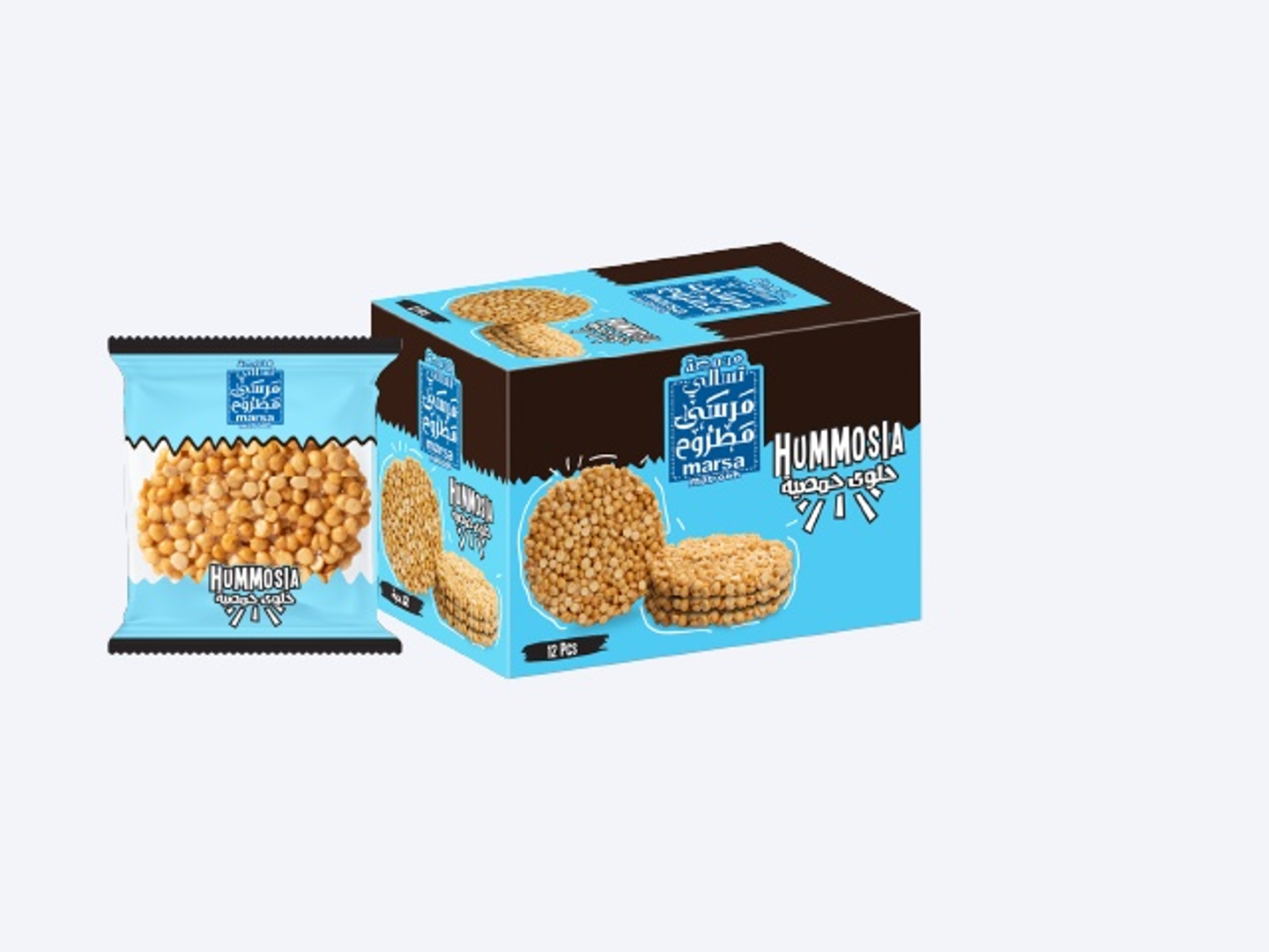 علبة حلوى حمصية قرص