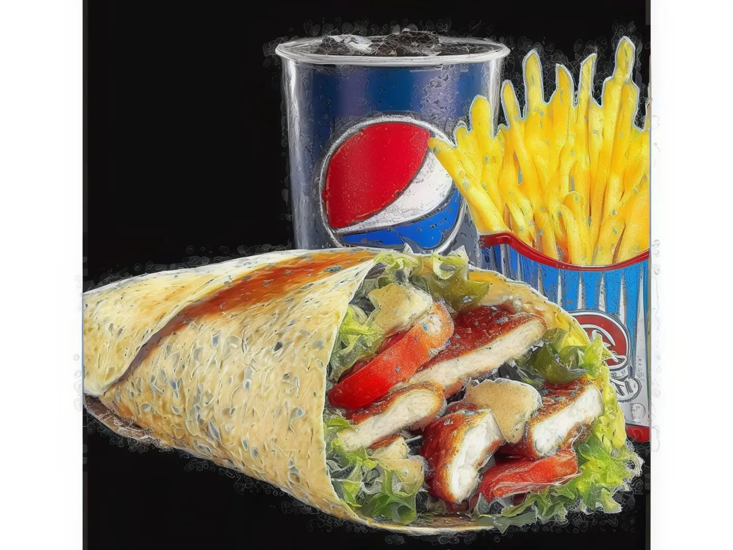 تورتيلا زنجر وجبة