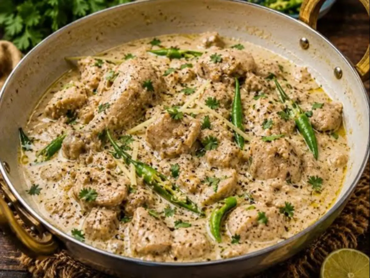 Chicken White Karahi Half