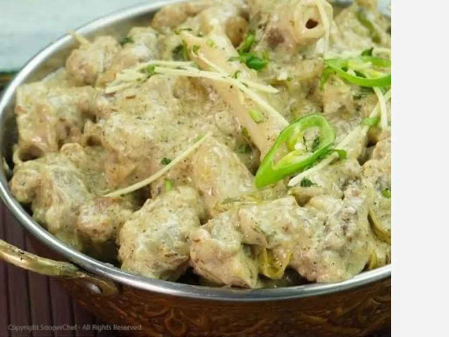 Mutton White Karahi Half