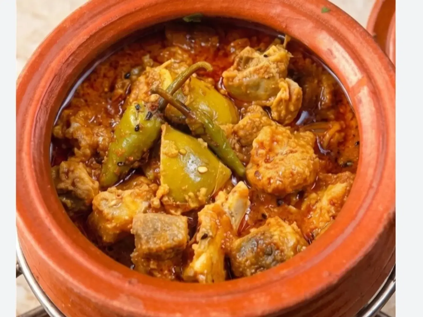 Mutton Achari Handi Half