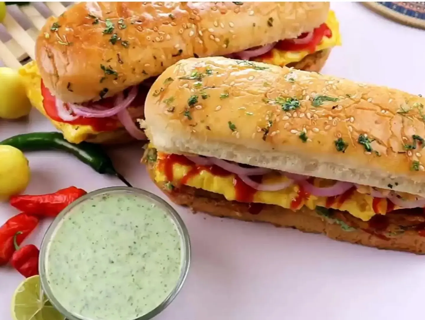 2 Anda Shami Burgers With 4 Wings